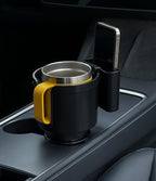 Seven Sparta Cup Holder Expander with Phone Holder & Cable Access, 3-in-1 Car Organizer, Side Storage Box for Phone/Cards, Co