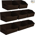 Homsorout Closet Baskets for Shelves Trapezoid - Decorative Storage Baskets with Handle, Closet Bins for Organization, Shelf 
