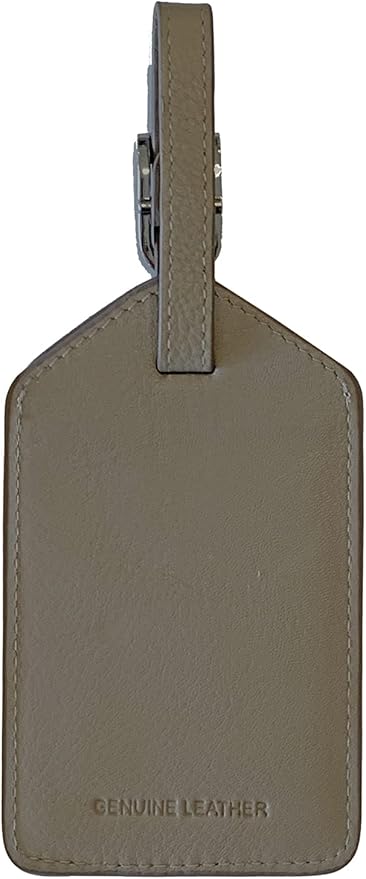 Personalized Monogrammed Leather Luggage Tags - 2 Pack
