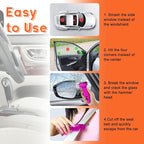 SINSEN Car Window Breaker Seatbelt Cutter, Glass Breaker Emergency Tool, Safaty Hammer Escape Kit, 3-in-1, Neon Purple