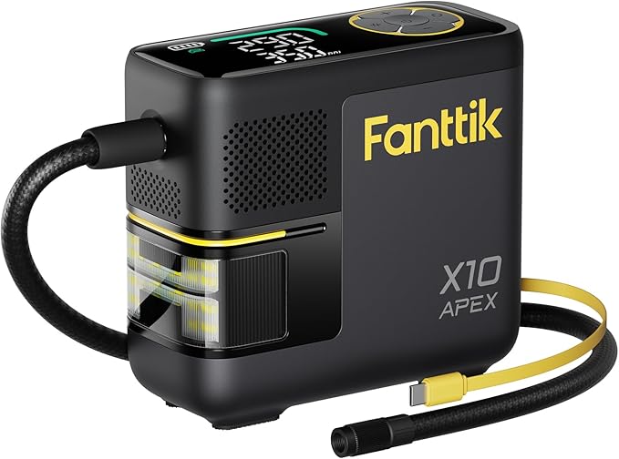 Fanttik X10 APEX Tire Inflator Portable Air Compressor, 35s Fast Inflation, 150 PSI Cordless Tire Inflator with Digital Pressure Gauge, Car Air Pump for MPV, SUV, Bikes, Motorcycles, Balls