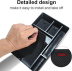 BestEvMod for Ioniq5 Armrest Storage Box Center Console Organizer Tray Interior Accessories with Rubber Black Trim Compatible with Hyundai Ioniq 5 2022-2026 Accessories(V1)
