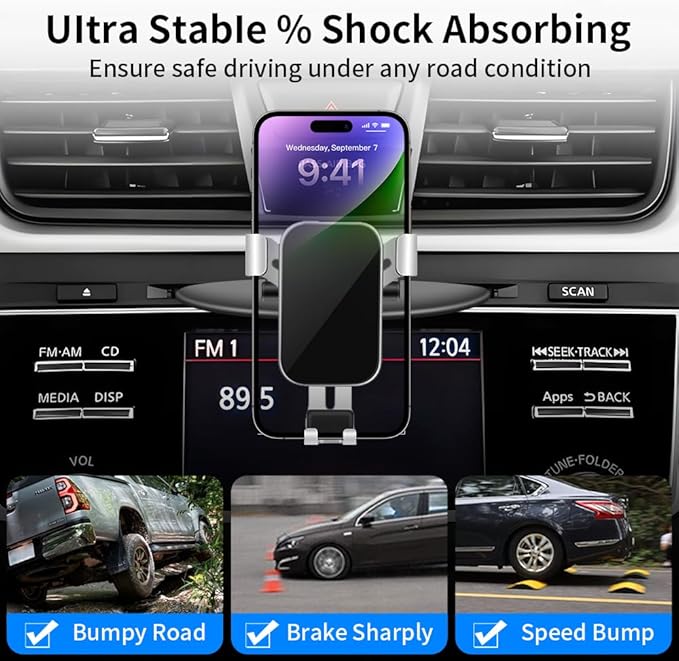Car CD Slot Phone Mount for Nissan Altima 2002-2018，Rogue 2008-2013，Sentra 2000-2019，Murano 2003-2014,Pathfinder 2013-2021 Auto Interior Accessories Cellphone Holder Cell Screen Stand Mobile Cradle
