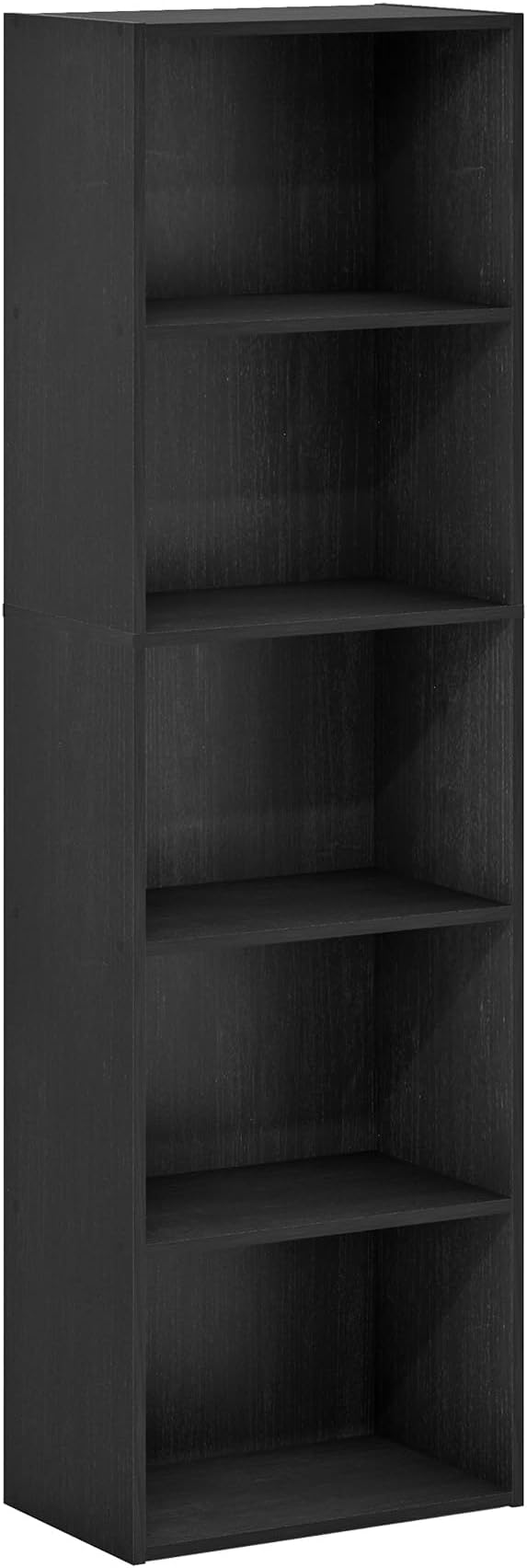 Furinno LUDER Book Shelf, 5-Tier Bookshelf, Bookcase with Open Shelves, 9.4 x 15.8 x 52, Easy Assembly, for Living Room, Bedr