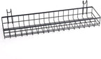 Kaforise Hanging Basket for Wire Wall Grid Panel, Multi-Function Wall Storage and Display Basket, Medium Size, Black Painted