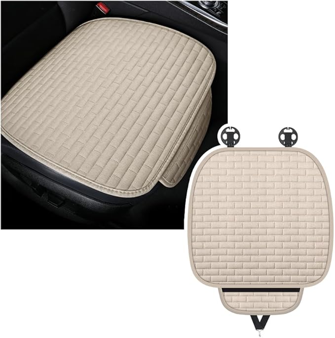 Car Back Seat Cover,Non-Slip & Breathable Bench Seat Cover with Side Pockets for Car Storage & Protecting Interiors,Universal