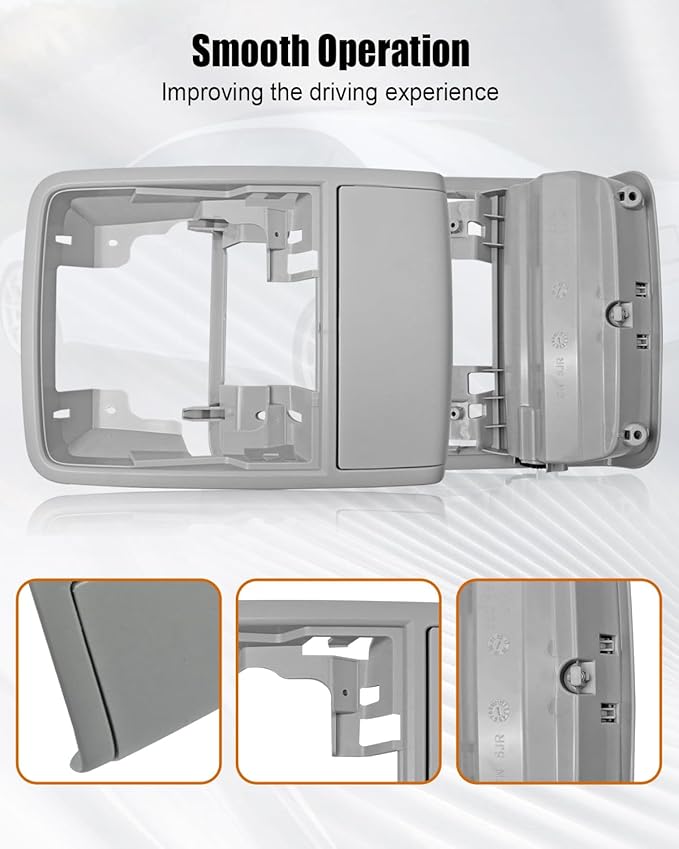 Sunglass Box Console Case Holder Fit for VW Jetta MK6 Passat B7 2011-2018, Overhead Console Glasses Holder Replace 56D868837A 5C6868837 Y20, Grey