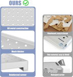WALMANN 12 x 16 in Metal Pegboard Panels and Hooks for Garage, Tool Organizer Pegboard with Hook - Compatible with 1/8" & 1/4