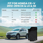 LASFIT Full Set Floor Mats for Honda CR-V 2012-2016 EX & LX & SE, All Weather TPE Custom Fit Floor Liners 1st & 2nd Row & Seat Back Mat & Cargo Mat (Not Fit EX-L & Touring)