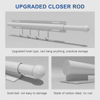 12 inch valet rod,extendable and pull-out wardrobe pole for hanging clothes pull out,closet extender hanging rod,wardrobe ext