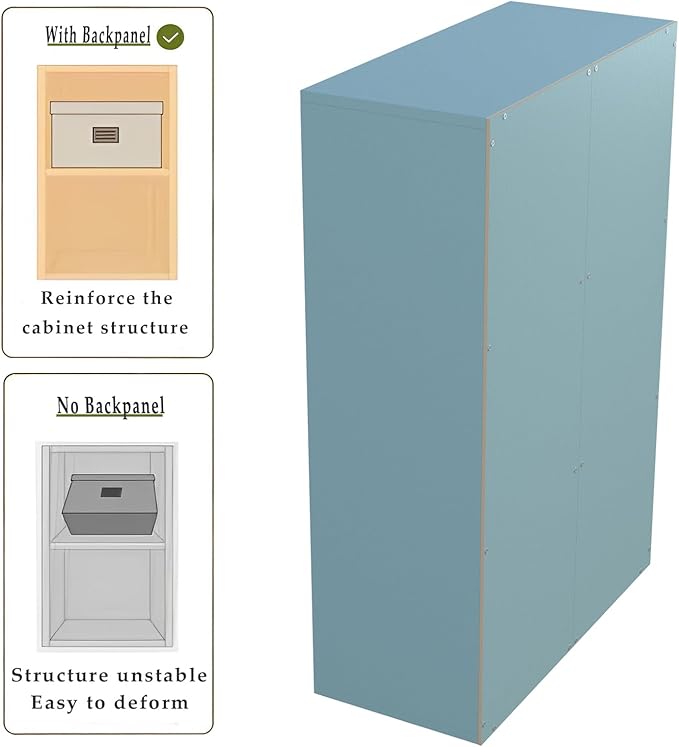 OSCHF 6-Cube Storage Shelf Bookcase - Wooden 3-Tier Floor Standing Open Bookshelf for Home and Office, Display Cabinet, Light