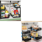 Kitstorack 2 Pack Under Sink Organizer+ 1Pack Under Sink Organizer