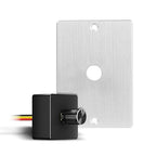 12 Volt PWM LED Dimmer Switch 15A 180W, Push On/Off, Rotary Knob Dimming,12V/24V Light Dimmer for RV Boat Truck Camper Van Trailer Light Fixture, LED Strip Lights (High Side, Silver Panel)