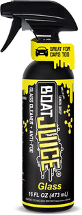 Boat Juice 2in1 Glass Cleaner & Anti-Fog Spray | Streak-Free for Boat Windshields, Car & RV Windows, Navigation Screens | No 