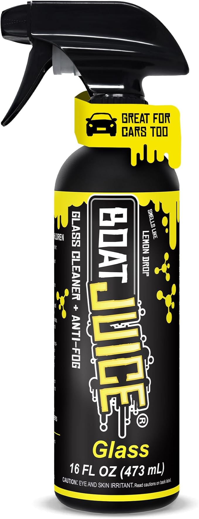 Boat Juice 2in1 Glass Cleaner & Anti-Fog Spray | Streak-Free for Boat Windshields, Car & RV Windows, Navigation Screens | No 