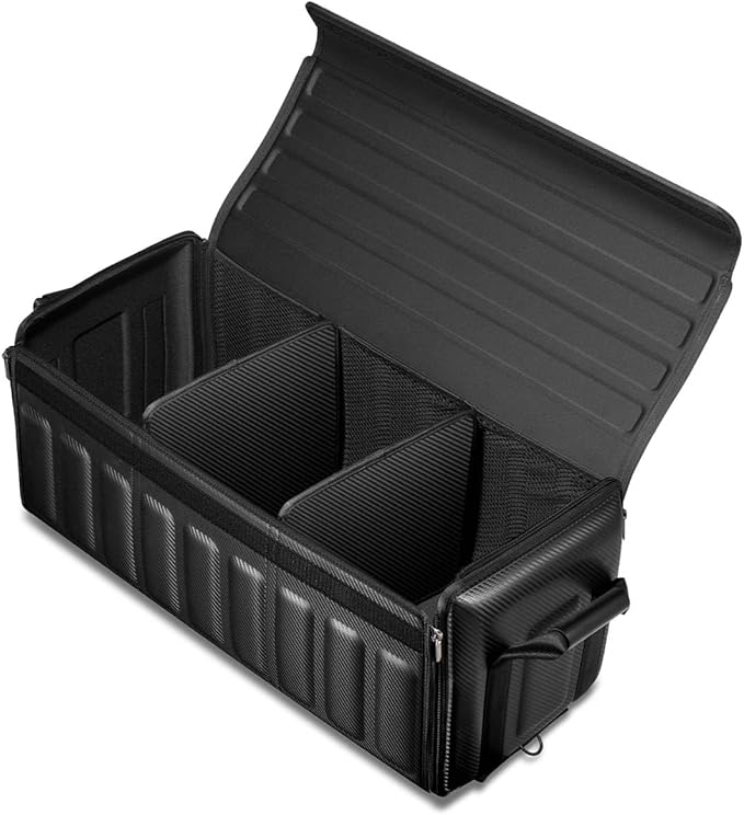 Spigen Trunk Organizer Collapsible Heavy Duty Foldable with Lid for SUV, Model Y juniper (2025/26),