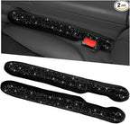 2PCS Bling Car Seat Gap Filler, Sparkling Rhinestone Side Seat Gap Blocker Stop Things from Dropping, Soft Foam Car Truck Filler Blocker Fill The Gaps Between Seats and Console (Black)