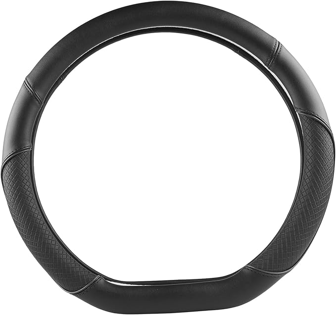 GIANT PANDA D Shape Steering Wheel Cover for Nissan Rogue Kicks - Auto Car Steering Wheel Cover Customized for Nissan Altima 