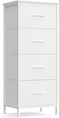 SONGMICS Dresser for Bedroom, Chest of Drawers, Steel, MDF, 4 Non-Woven Fabric Drawers, Storage Organizer Unit, Closet, Entry