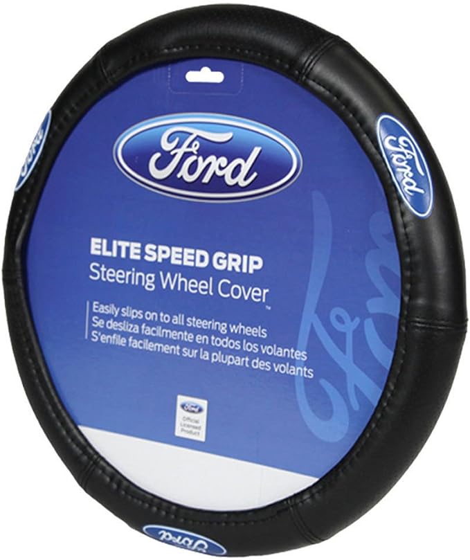 Plasticolor 006725R01 Ford Elite Premium Logo Steering Wheel Cover