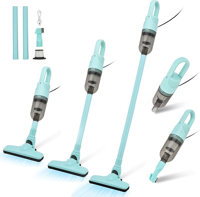 Handheld Vacuum Cleaner,Ultra-Lightweight Mini Portable Vacuums for Home, 6 in 1 Stick Vac Cleaners for Car,Pet Hair,Carpet（G