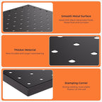 INCLY 4 Pack Peg Board, 12"x16" Upgrade Heavy Duty Metal Pegboard Panels, Black Pegboard Wall Organizer, Peg Board Panels for