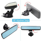 Anti-Glare Rear View Mirror,LECAMEBOR Blue HD Universal Car Interior Rear View Mirror with Adjustable Suction Cup (360° Adjustable Angle)