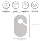 3 Sprouts Baby Closet Dividers 8-Piece Set Newborn to 2T - Double-Sided Organizer for Nursery Clothing Storage - Beige & Gray