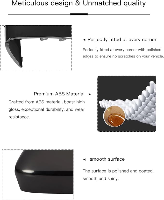 Left Driver Side Mirror Cover Cap Compatible with Toyota Rav4 2019-2023 With Turn Signal Glossy Black(NOT for LE & Hybrid LE)