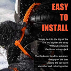24 Pcs Reusable Snow Chains Universal Emergency Adjustable Anti-skid Tire Chains Fit for Most Car SUV Pickup Trucks Car for S