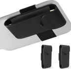WOMACO Sunglass Holder for Car Visor, Magnetic Vehicle Eyeglasses Storage Case, PU Leather Eyeglasses Organizer Bag for Car