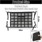 Car Ceiling Cargo Net Pocket, 30" x 21.2", Droop Less Car Storage Organizer, Strengthen Load Bearing Double Layer Mesh Organizer, SUV, Trucks, Camping, Road Trip Essentials