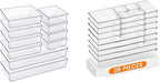 Criusia Drawer Organizer, 36 Pack Large Clear Plastic Drawer Organizers Set, 3 Size Versatile Bathroom and Vanity Drawer Orga