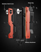 Key Organizer Compact Key Holder Metal Key Chain Minimalist key case key holder for keychain Secures 1-5 Keys