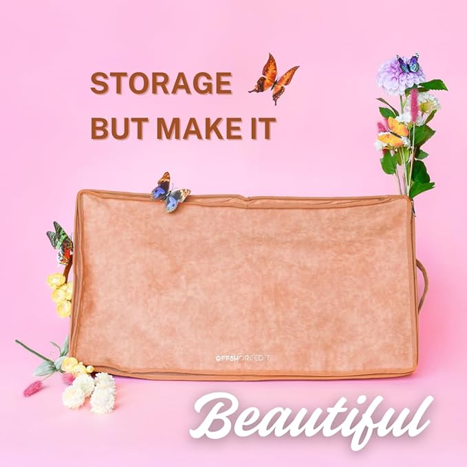 Premium Under Bed Storage with Wheels, Low Profile Rolling Storage Box in Vegan Leather with Metal Frame, Pull-Out Underbed O
