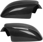 aqxreight Pair of Rear View Mirror Covers Glossy Carbon Fiber Left Right Replacement for 2011 to 2021