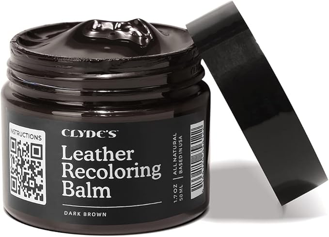 Clyde's™ Recoloring Balm | Non-Toxic Material Dye & Restorer for Furniture, Car Seats, & More | 23 Colors (Dark Brown, 50ML)