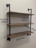 Pipe Shelves Industrial Pipe Shelving Shelves Real Wood Industrial Floating Pipe Shelves with Wood Planks 36 inch Wall Shelve