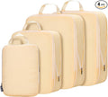 Carry on Compression Packing Cubes Travel for Suitcases ，Compressible Packing Cubes for Travel Women Packing Organizers 4 Set