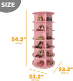 SpaceAid 6 Tier Rotating Shoe Rack Tower, Spinning Shoe Display Lazy Susan, Revolving 360 Shoe Rack Storage Round Carousel, V