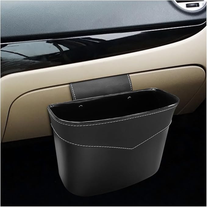 Mini Car Trash Can - Leak-Proof Hanging Car Garbage Can Auto Trash Bag Organizer - Small Garbage Bin Container Vehicle Glove Box Storage Accessories for Cars Home Office (GloveBox)