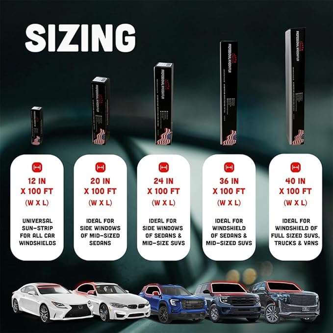 United Centurion Carbon 2 Ply Window Tint Film - 24in x 100ft, 42% VLT Scratch Resistant, High Clarity, 99% UV Block, Heat & Glare Control, Privacy & Interior Protection Film for Car, Truck, SUV, Home