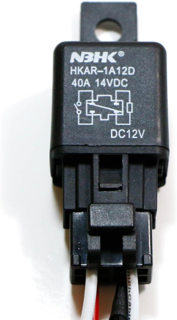 iJDMTOY 9005 9006 H10 Relay Harness Wire Kit with LED Light ON/Off Switch Compatible with Automtive Driving Light, Fog Light, Retrofit, Off-Road Lighting, etc