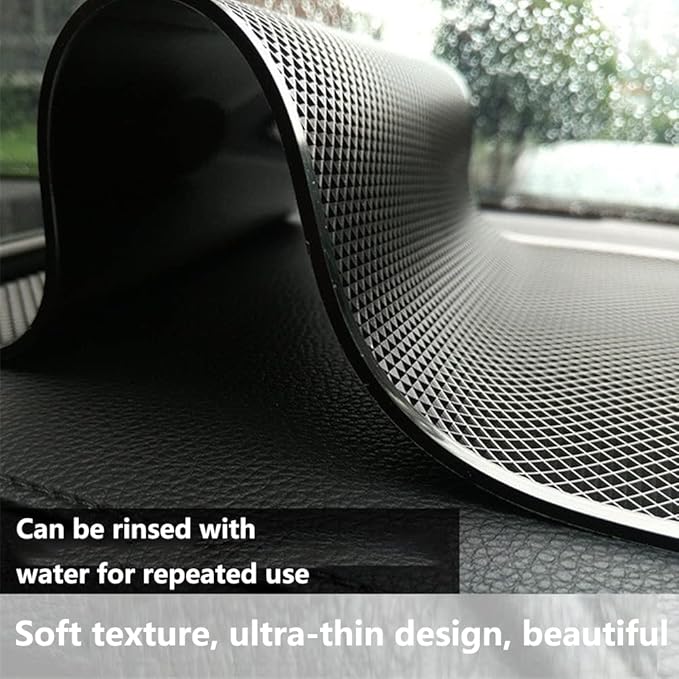 Extra Large & Thick Sticky Anti-Slip Pad for Car Dashboard, Universal Non-Slip Grip Cell Phones, Sunglasses, Keys, Decoration
