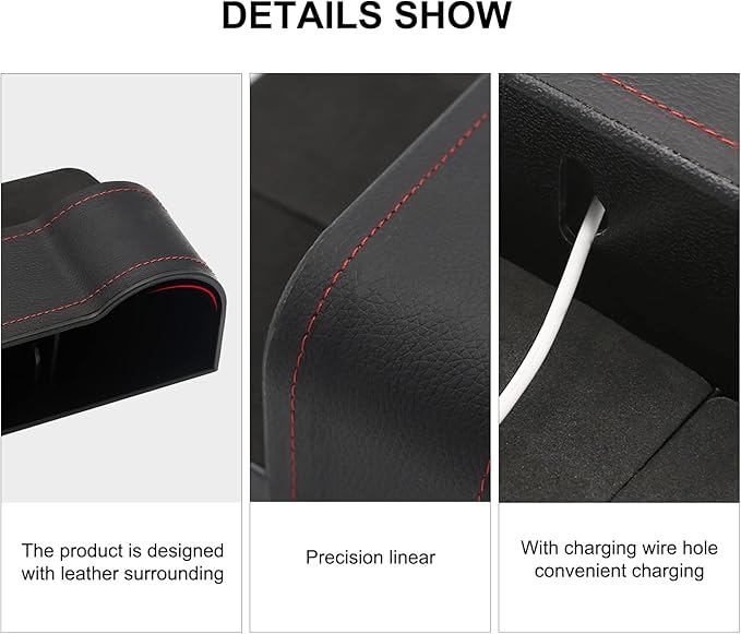 2 Pack Car Seat Gap Filler,Multifunctional PU Leather Car Storage with Cup Holder Front seat Automotive Consoles Organizers Storage Box Front Seat for Men Driver and Passenger Side (for 2 Sides)