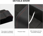2 Pack Car Seat Gap Filler,Multifunctional PU Leather Car Storage with Cup Holder Front seat Automotive Consoles Organizers Storage Box Front Seat for Men Driver and Passenger Side (for 2 Sides)