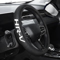 Leather Steering Wheel Cover with a Rubber Inner Ring fit for 14-15 Inch Breathable Lightweight Easy to Install Compatible wi