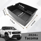 Muslogy for 2024 2025 2026 Toyota Tacoma Center Console Organizer Compatible with 2024-2026 4th Gen Tacoma Accessories Middle Console Storage Box with Anti-Slip Mats Interior Insert Tray (Black)
