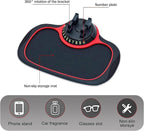 leechio 1 PC Multifunctional Car Anti-Slip Mat, Anti-Slip Rubber Dashboard Storage Pad and Phone Holder, with Temporary Parki