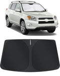 TINGLU Sun Shade for Toyota RAV4 2006-2012 Accessories Windshield Sun Shade Window Shade UV Rays Protection Sun Visor Cover with Steering Wheel Sunshade Storage Bag